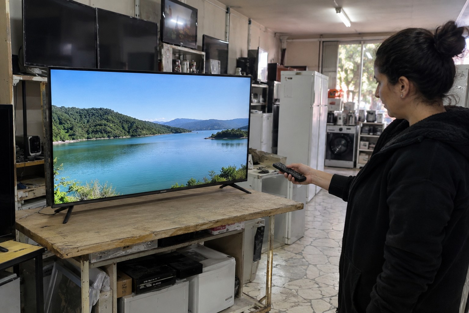 Ekrani test edilen ikinci el tv