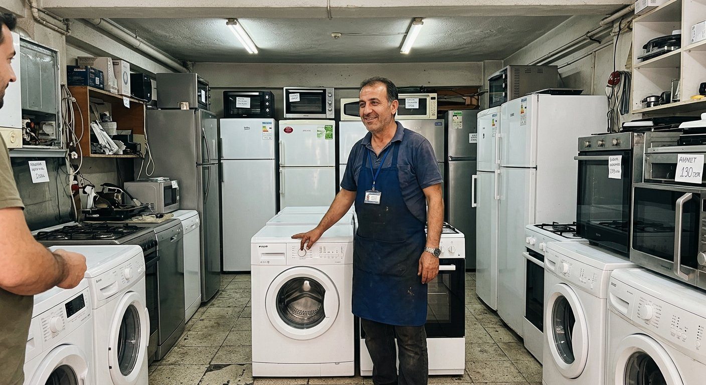 İkinci el beyaz eşya mağaza çalışanı
