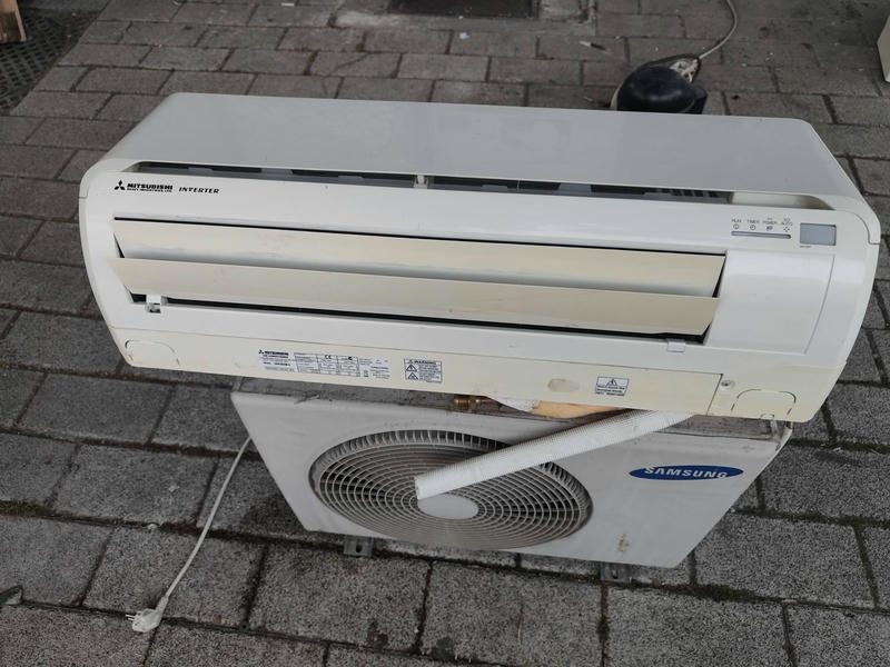 Sökülmüş klima iç dış ünite takımı