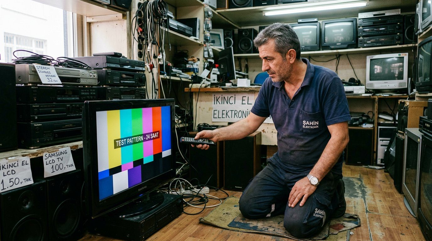 Televizyon kontrol eden çalışan